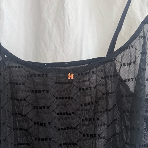 Savage X Fenty sheer black lingerie dress Size Large - Picture 7 of 14